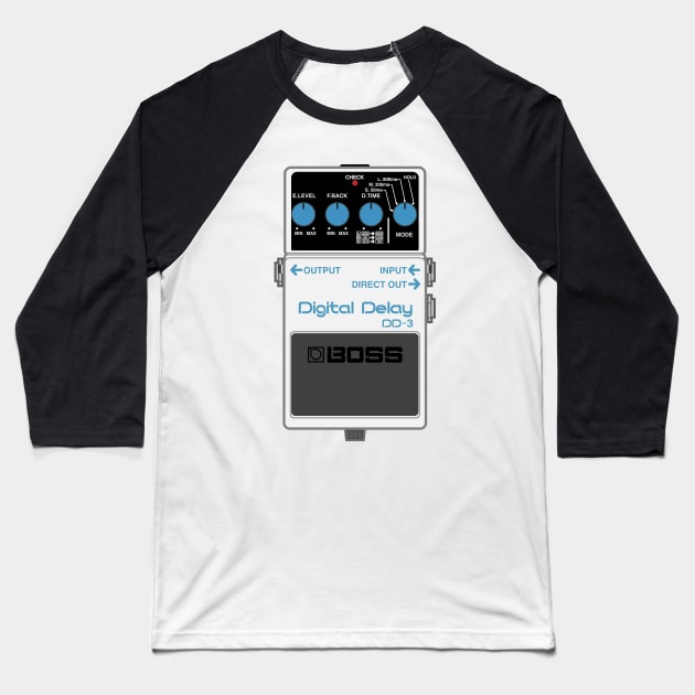 Boss DD-3 Digital Delay Guitar Effect Pedal Baseball T-Shirt by conform